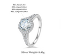925 Sterling Silver Moissanite Ring – Rhodium Plated