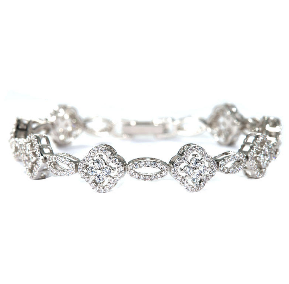 Women’s Bracelet – CZ Zircon Stones & Rhodium Plated